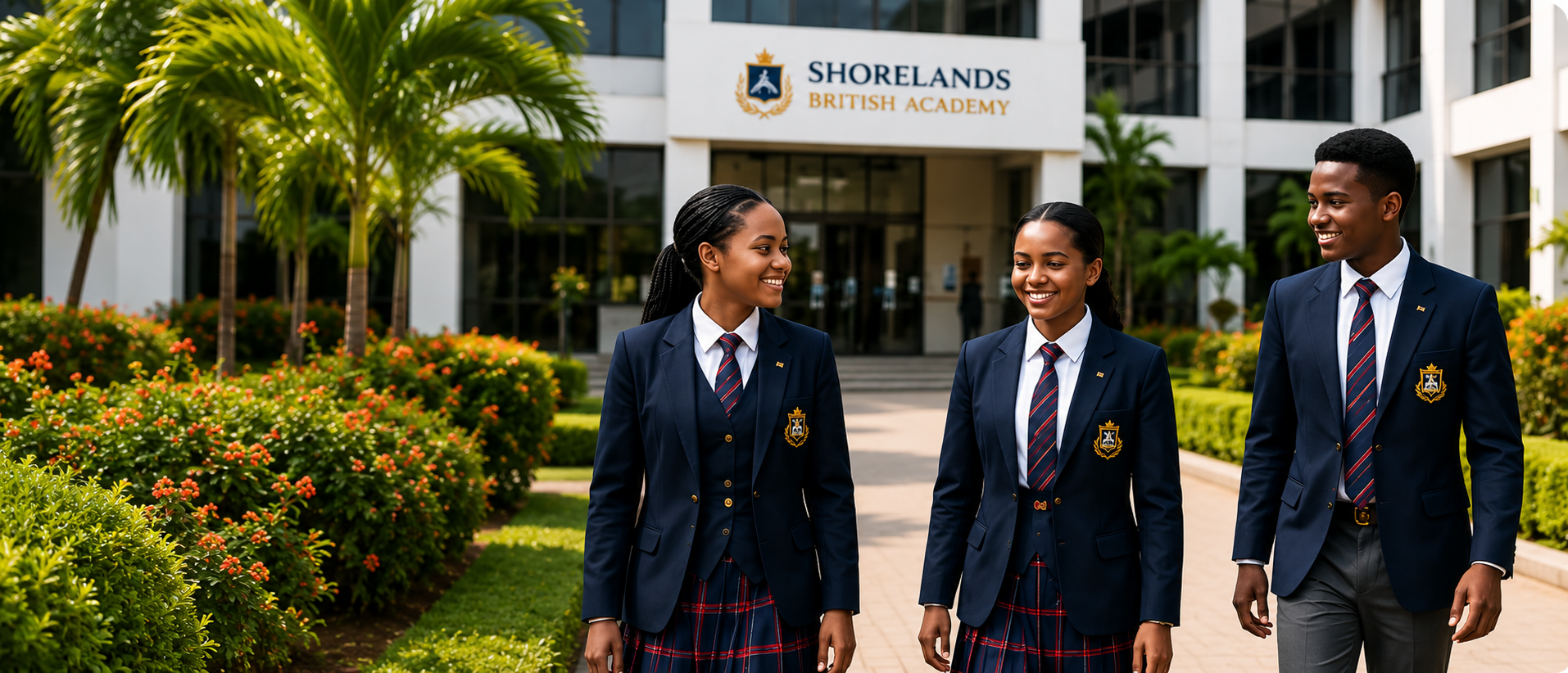 Students walking